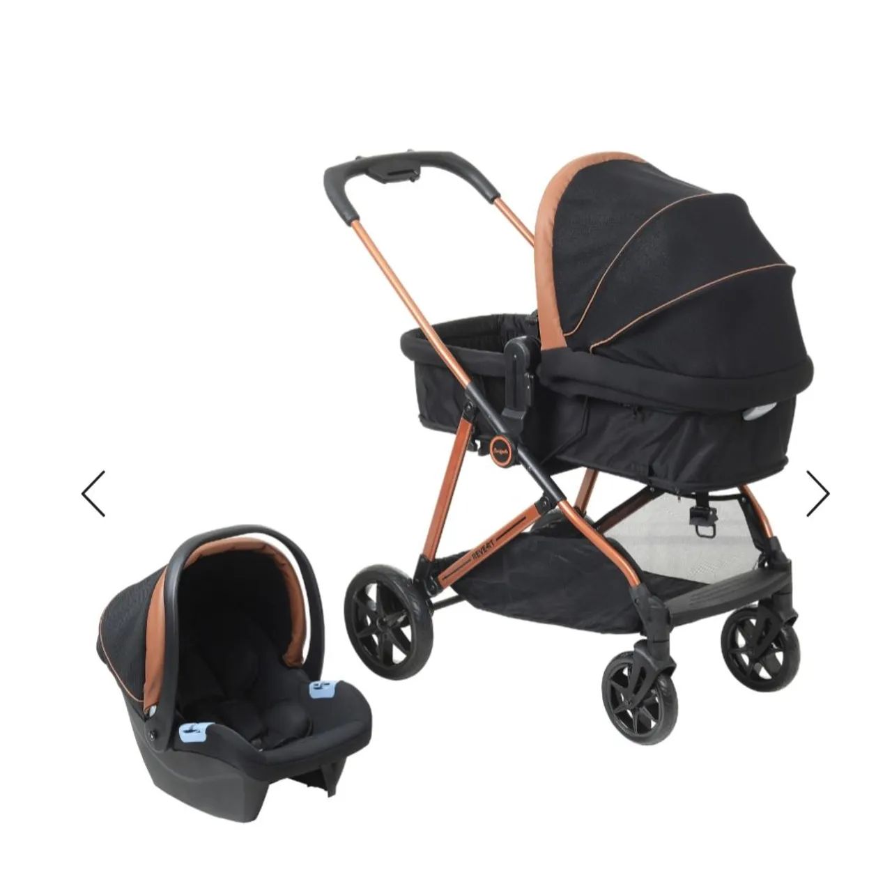 Carrinho de bebê Burigotto Materna com bebê conforto - Foto 2