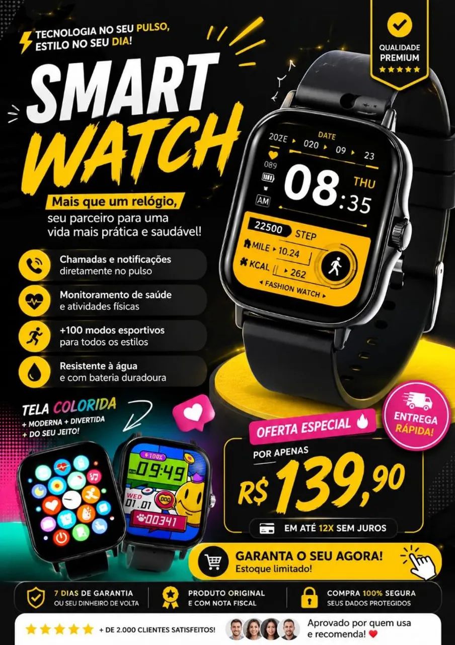 Relógio Smart Watch 