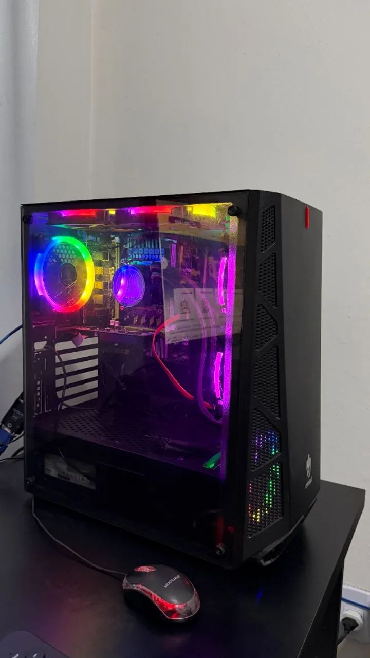 Pc Para Estudos E Escritório Com Lateral De Vidro E Fans Rgb - Foto 2
