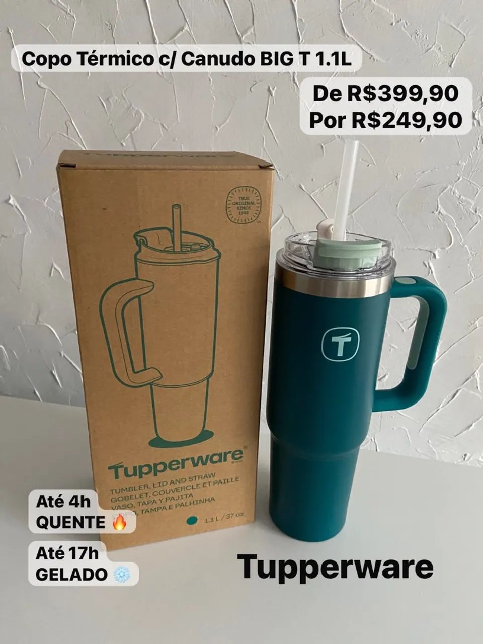 Copo Térmico c/ Canudo Tupperware