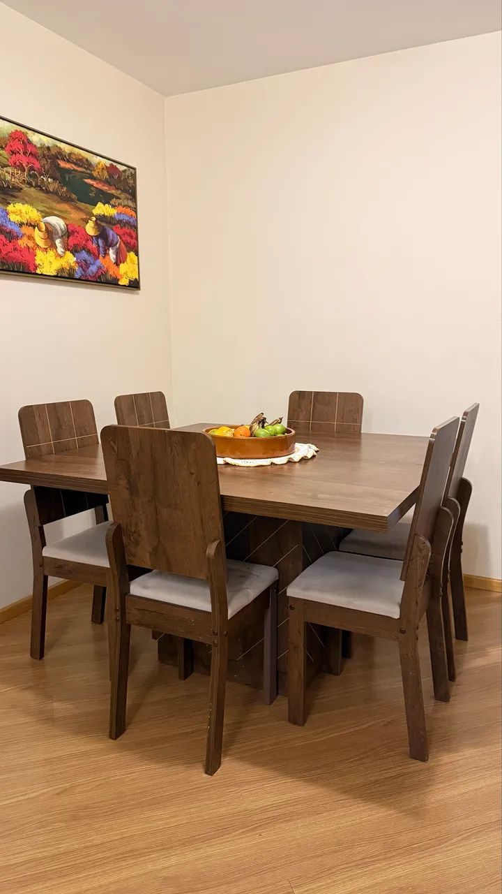 Mesa de jantar 6 lugares com cadeiras  - Foto 2