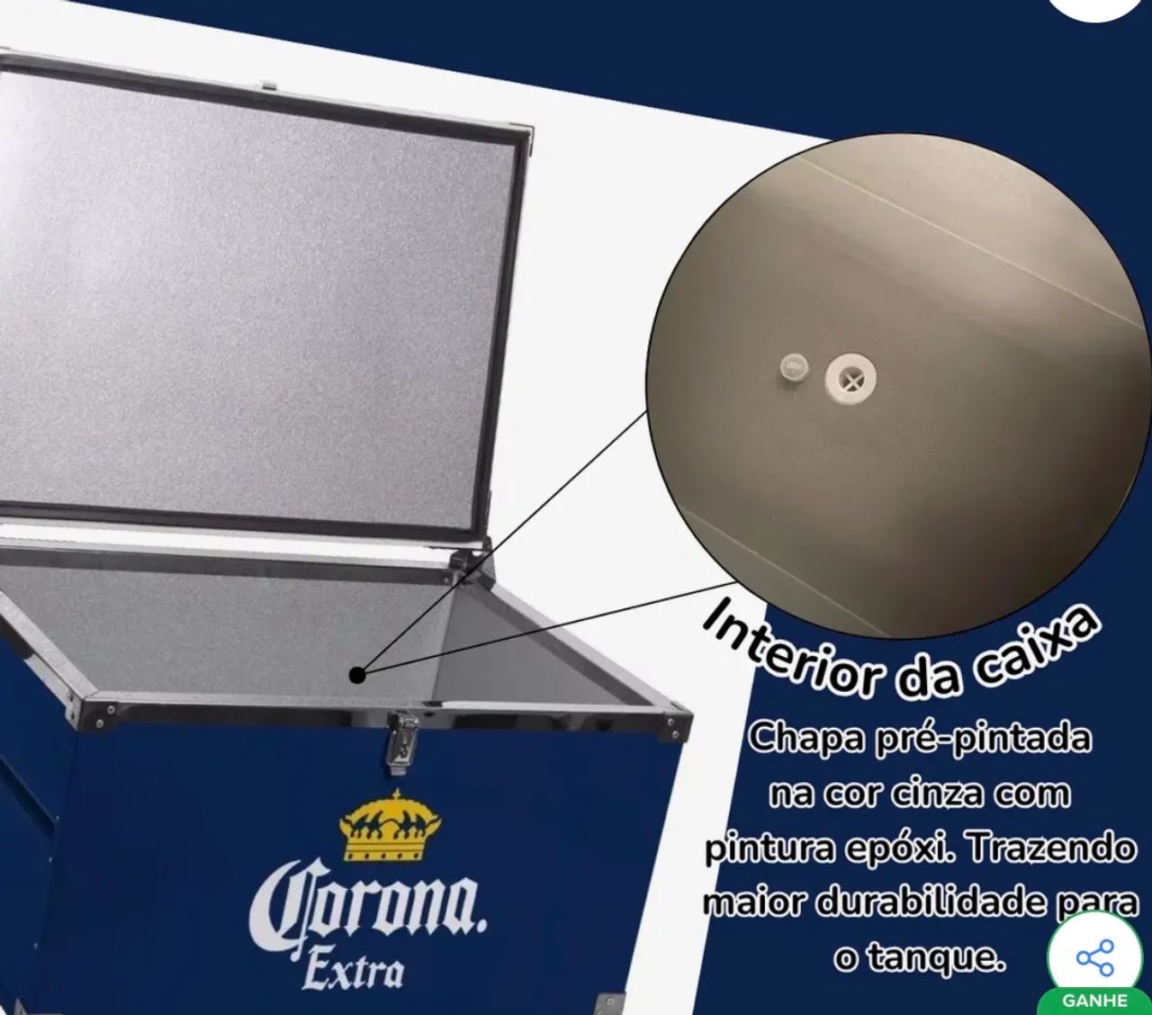 Cooler Caixa Térmica Corona 120 Litros Para Bebidas - Foto 3