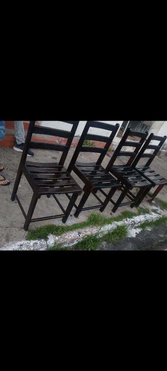4  cadeiras de madeira ? maciça  - Foto 5