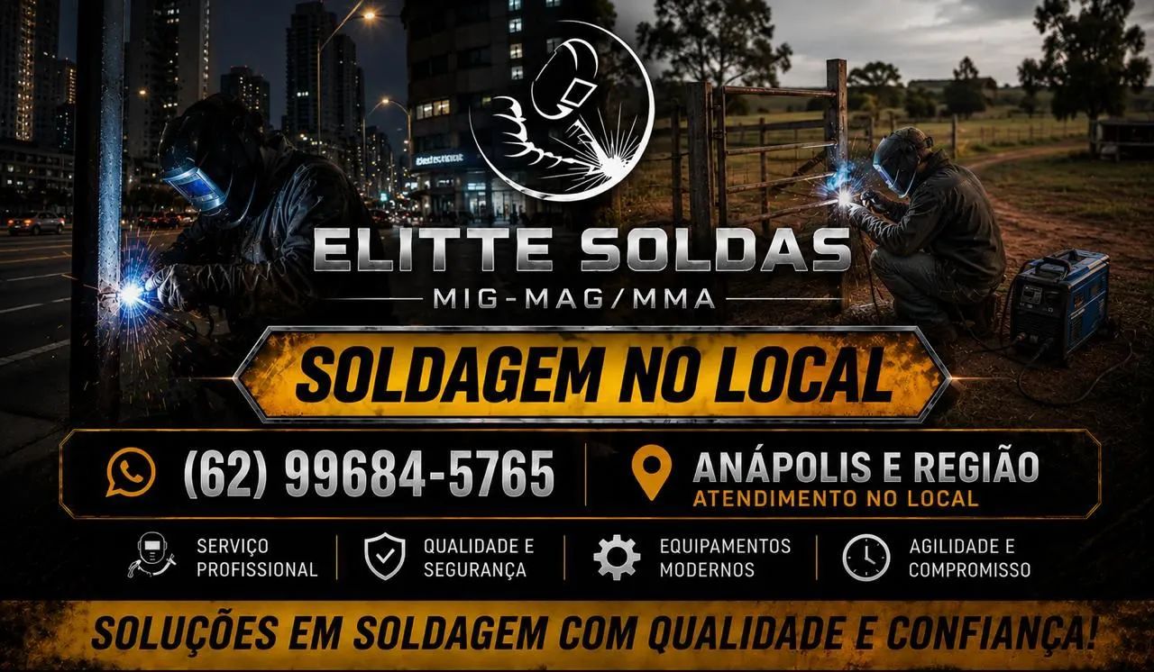 Soldagem no local, na cidade ou no campo?