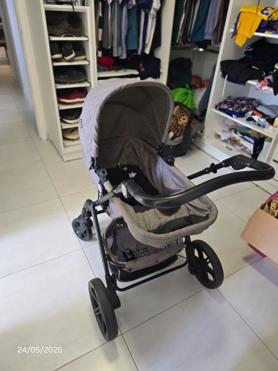 Travel system Popper 3.0 carrinho+bebe conforto+Moisés 