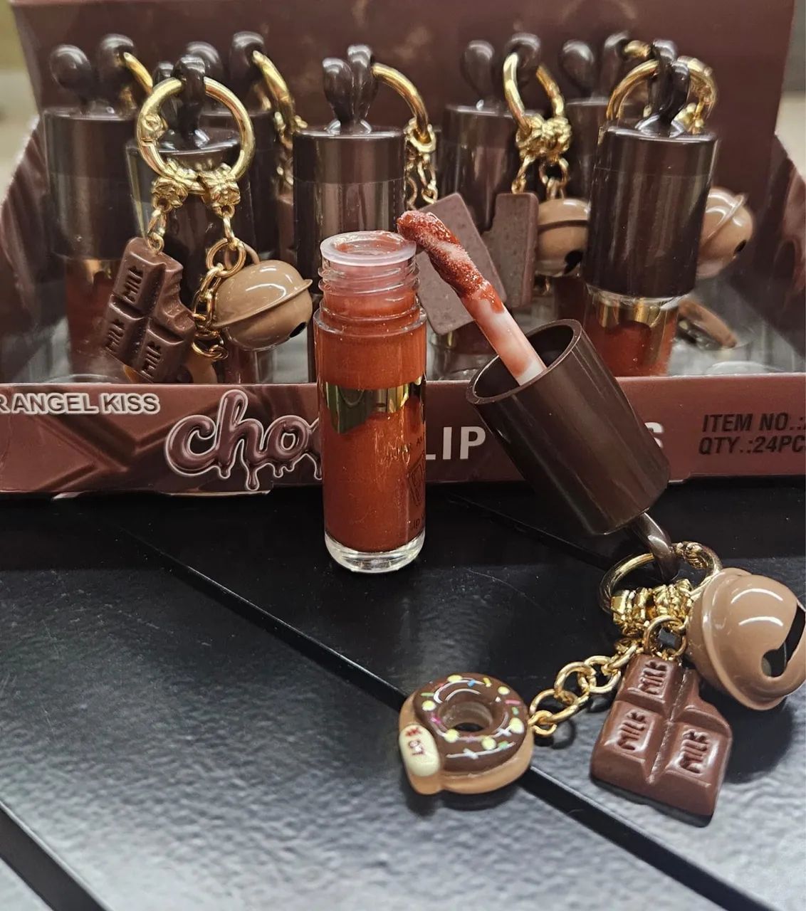 Box Lip gloss de chocolate - 24 Unidades