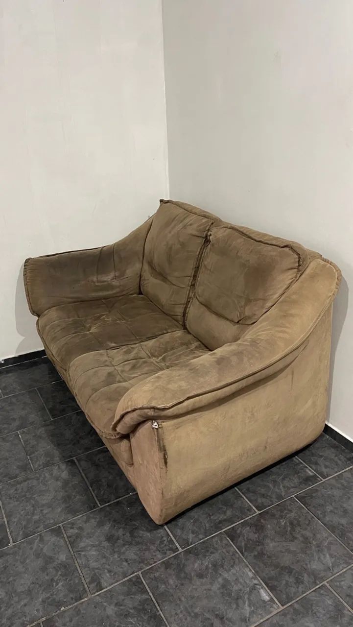Sofá 2 lugares aveludado