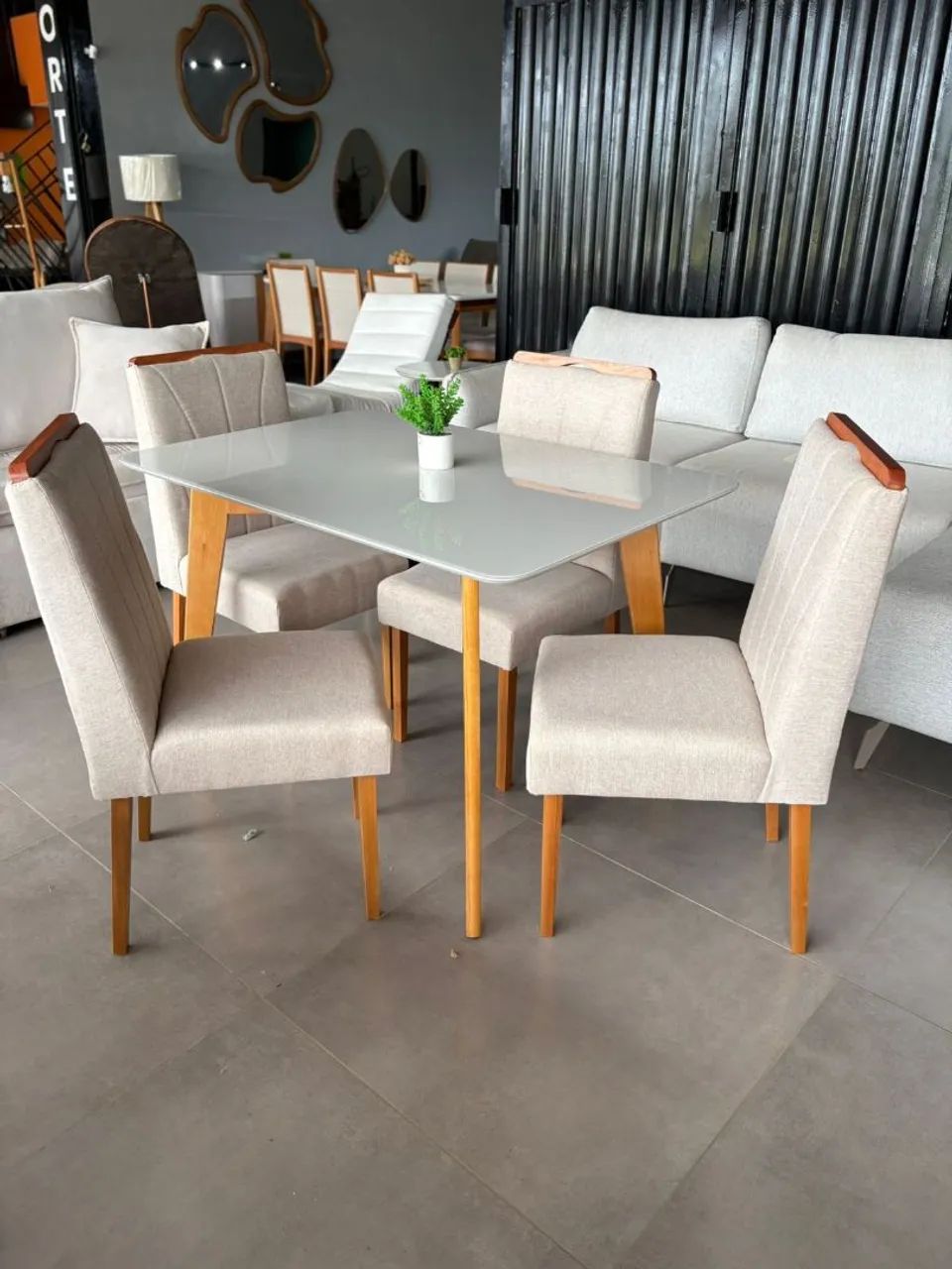 Mesa Anne com 4 cadeiras JK - Nova 