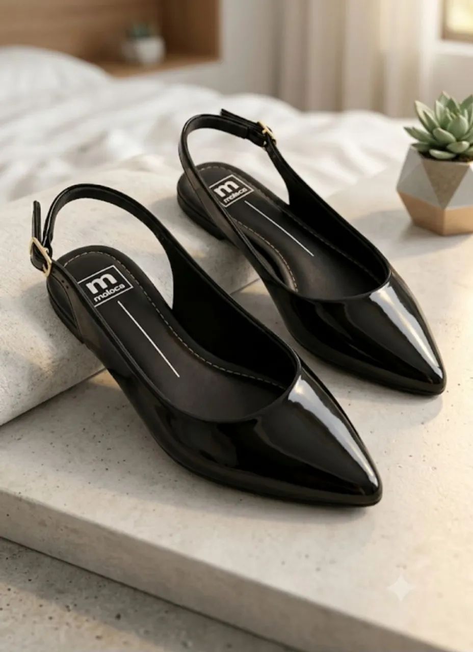sapatilha slingback preta 38