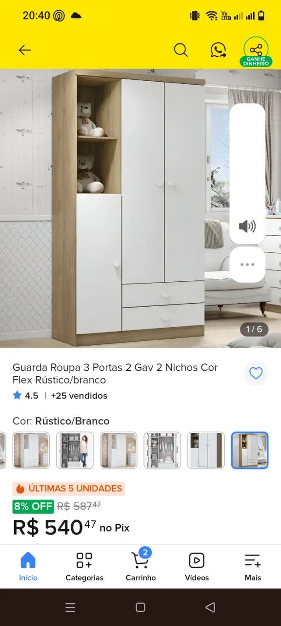 Guarda roupa Infantil