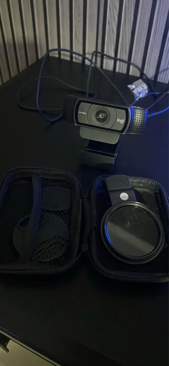 Webcam Logitech C920e Full HD 1080p - Impecável + Microfone e Acessórios - Foto 2