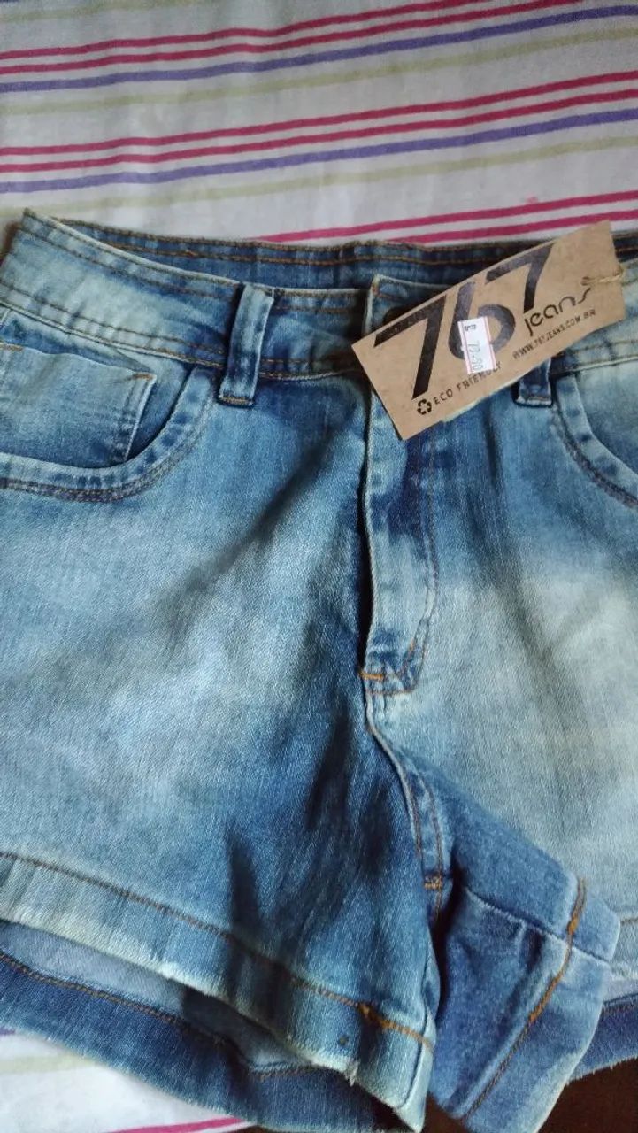 Shorts feminino 767 jeans nunca usado