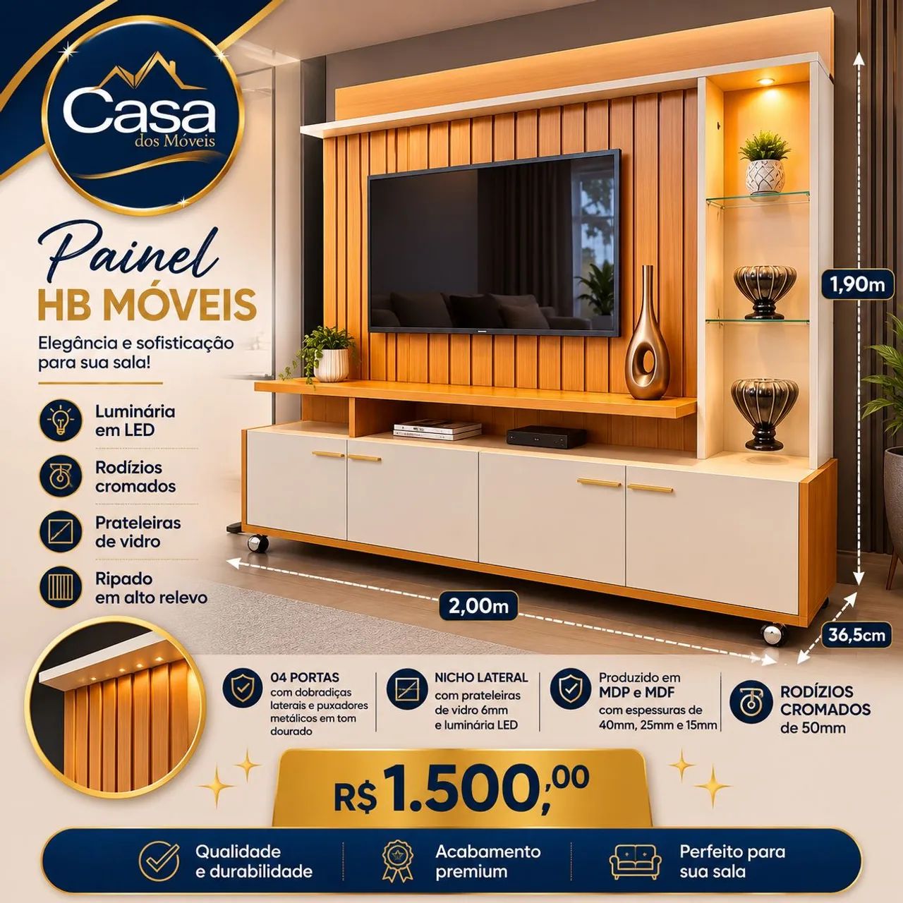 Painel home HB móveis 