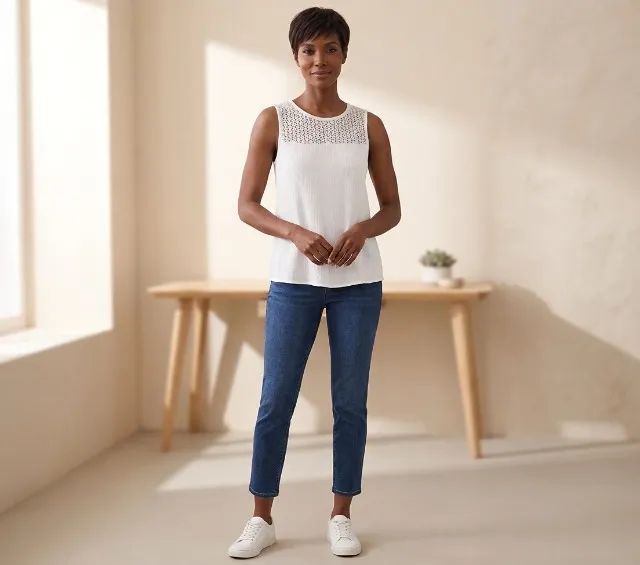 blusa branca viscose e renda marisa