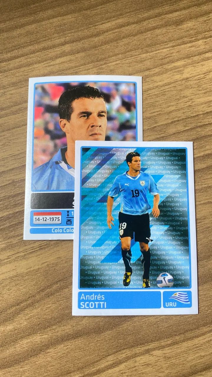 Kit 2 Figurinhas Andrés Scotti Uruguai - Foto 4