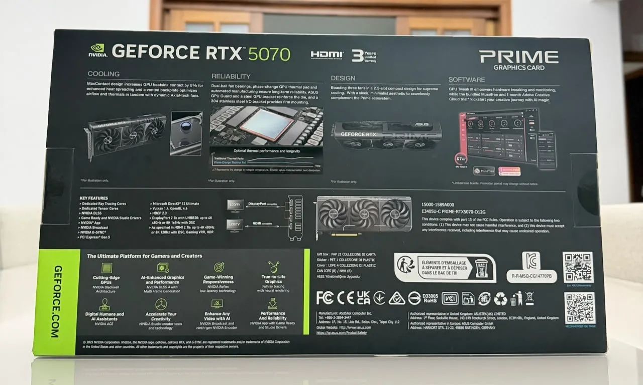 Placa de vídeo GeForce RTX 5070 ASUS PRIME  - Foto 3