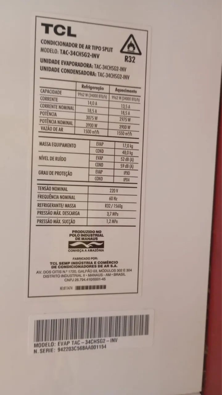 Ar condicionado TCL 34.000 BTU - Foto 2