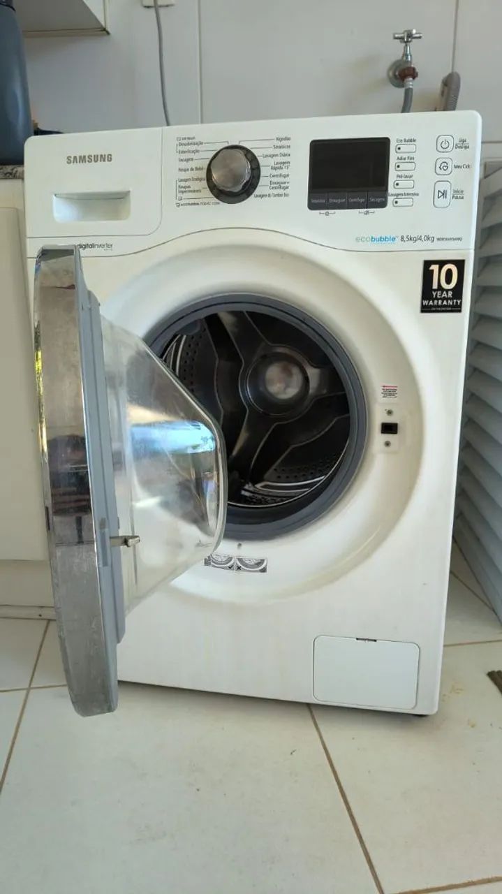 Lava e seca Samsung.