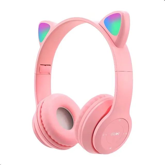 Headphone Bluetooth Infantil com Orelhas de Gato LED X-Cell XC-BTH-63 - Foto 3