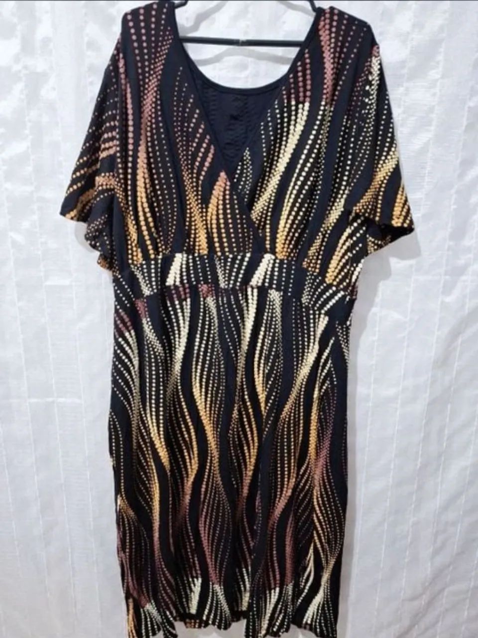 Vestido preto estampado 