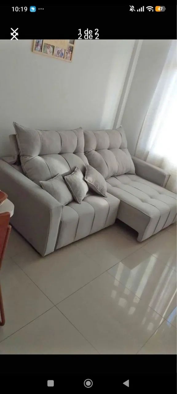 Sofá retrátil e reclinável 