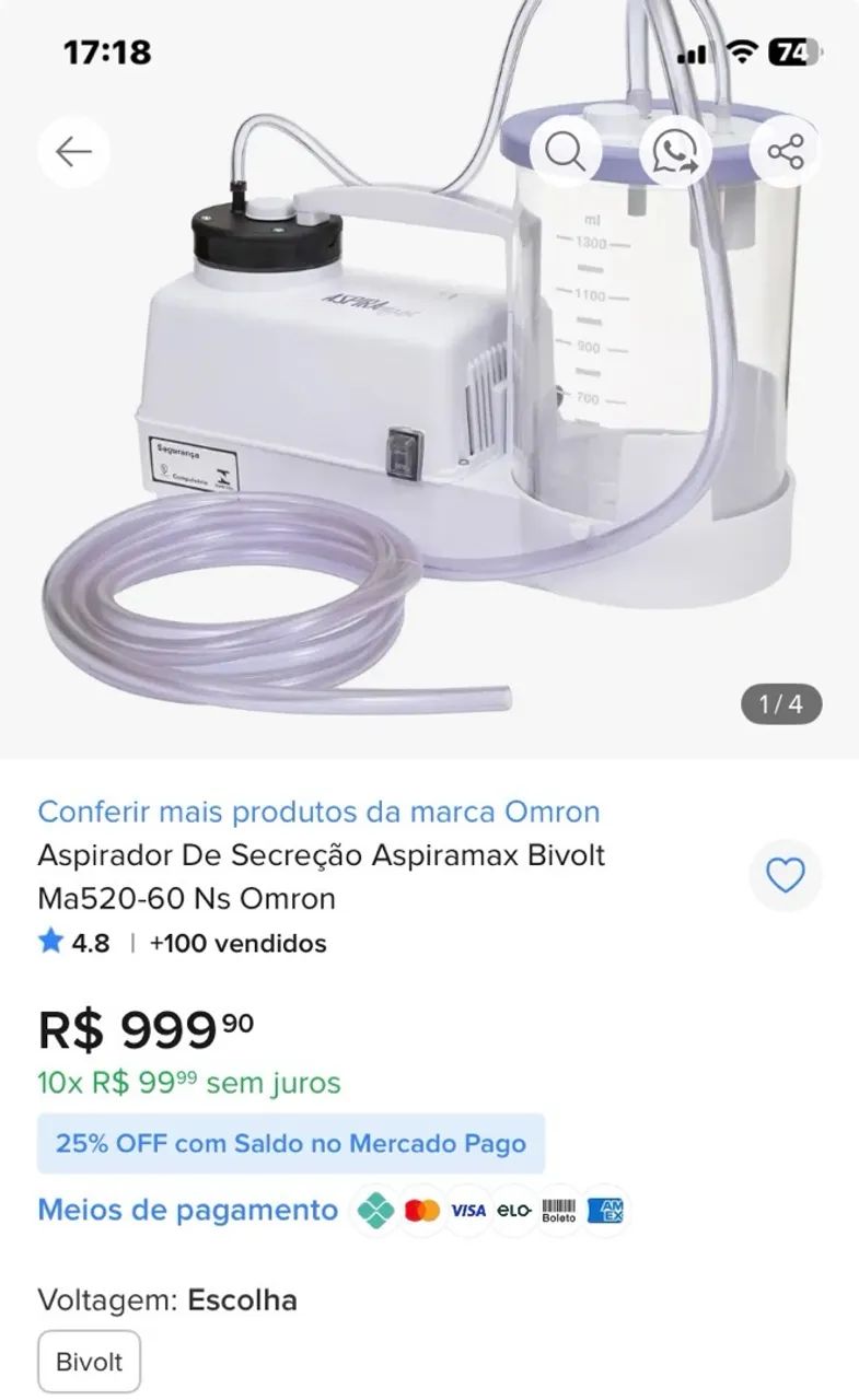 Aspirador secreção  - Foto 5