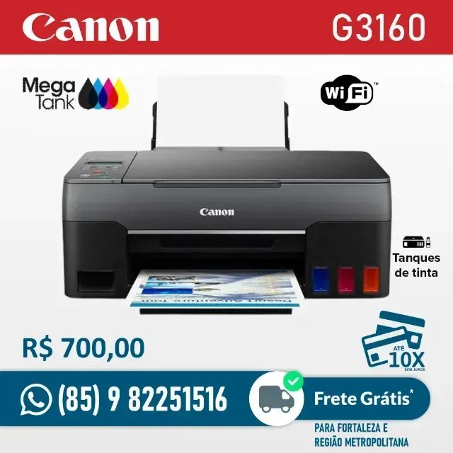 Impressora Canon G3160 - Perfeito funcionamento - Muito Nova