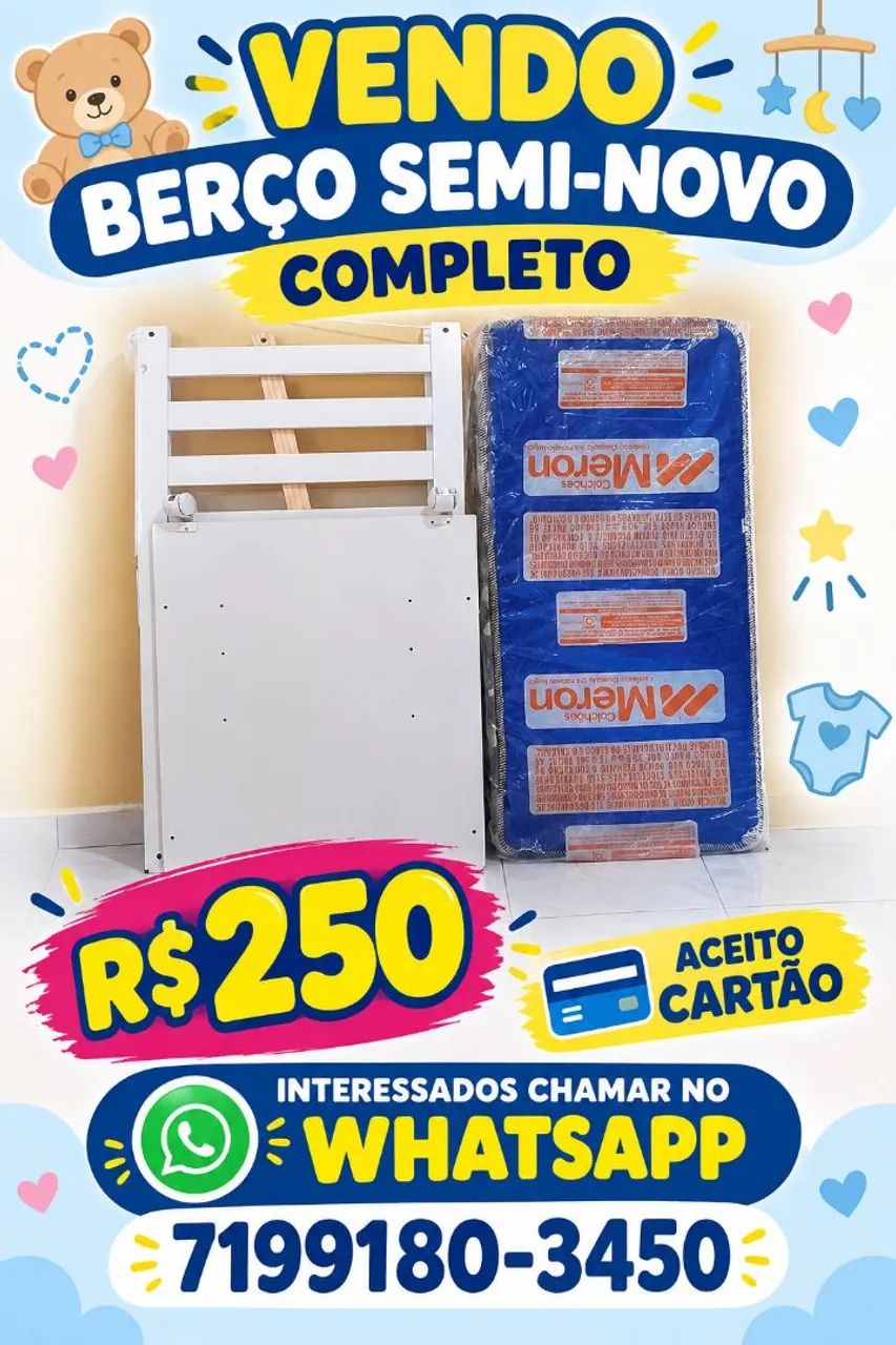 Vendo berço completo 