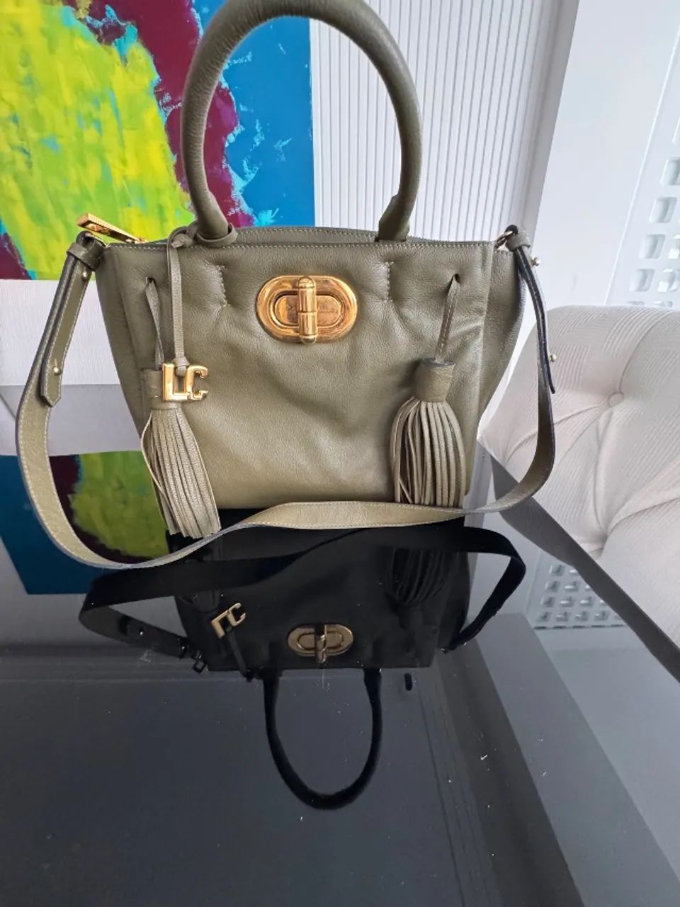 Bolsa de couro marca de luxo