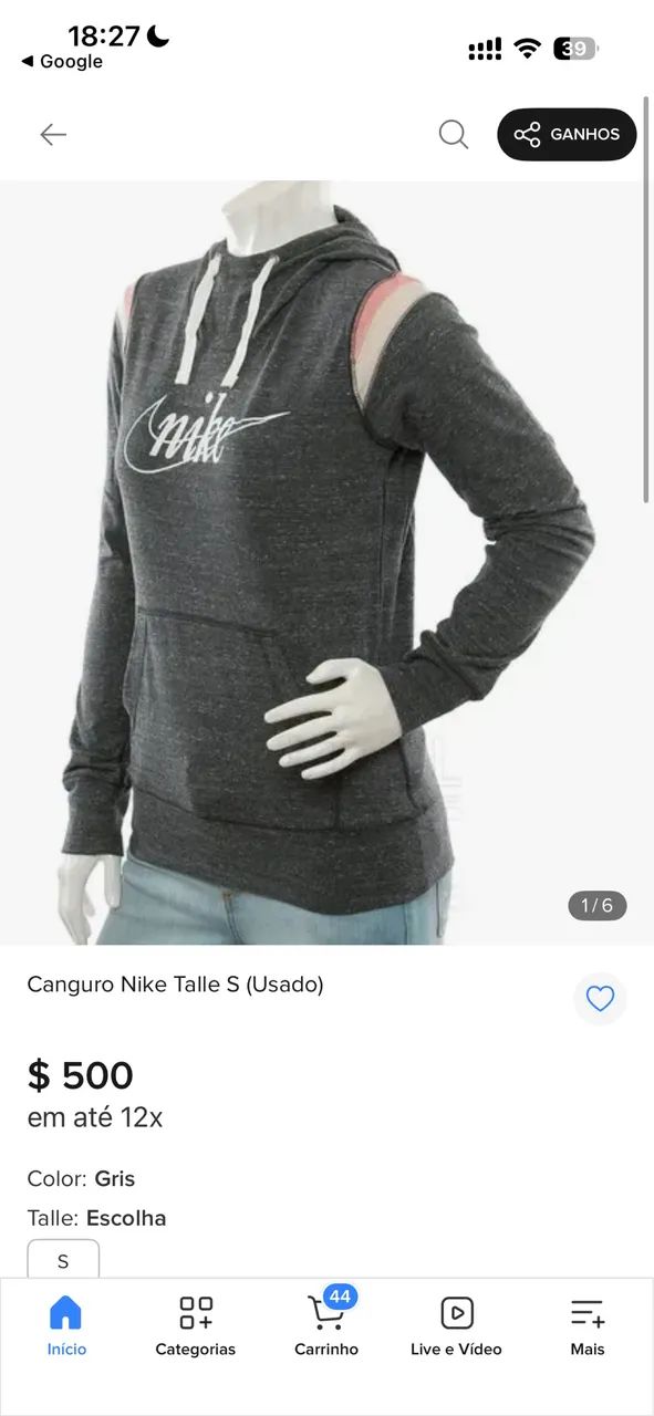 Blusa Nike tamanho P  - Foto 2
