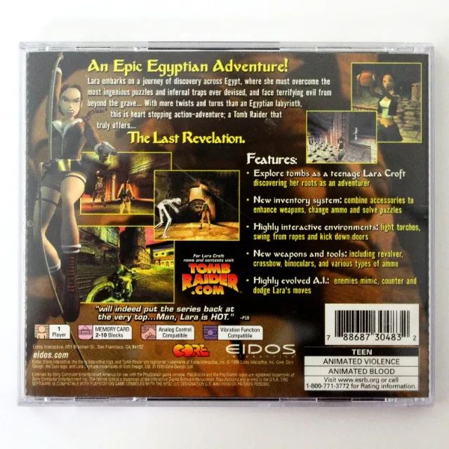 Tomb Raider The Last Revelation para PlayStation completo e