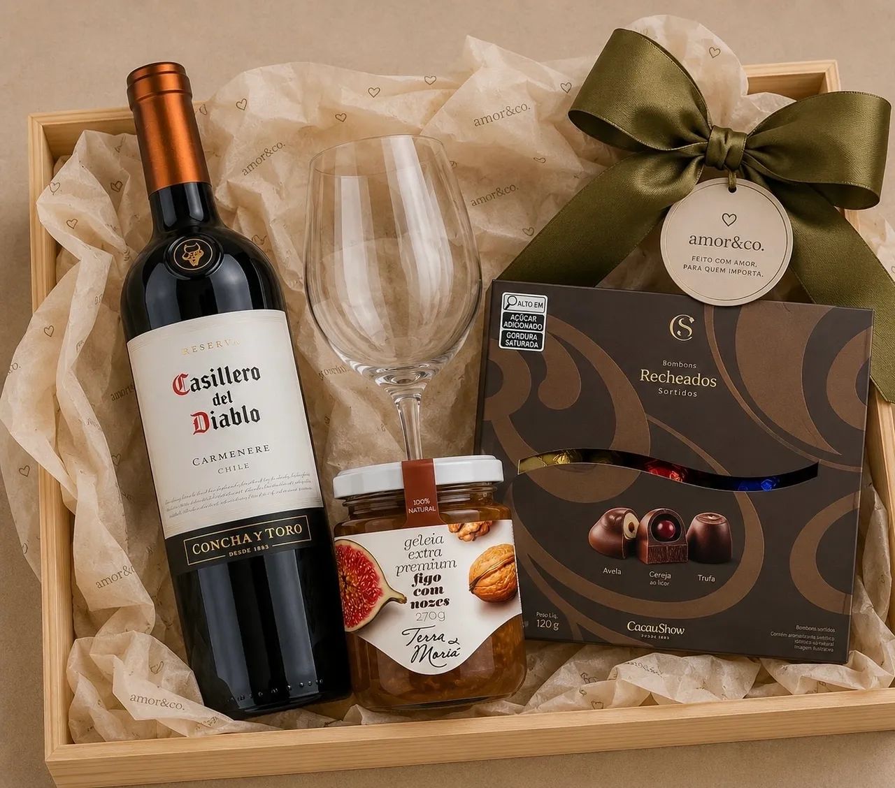 Box Romântico com Vinho - Foto 2