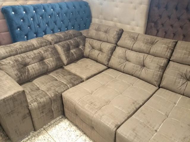 Conjunto sofá canto novo