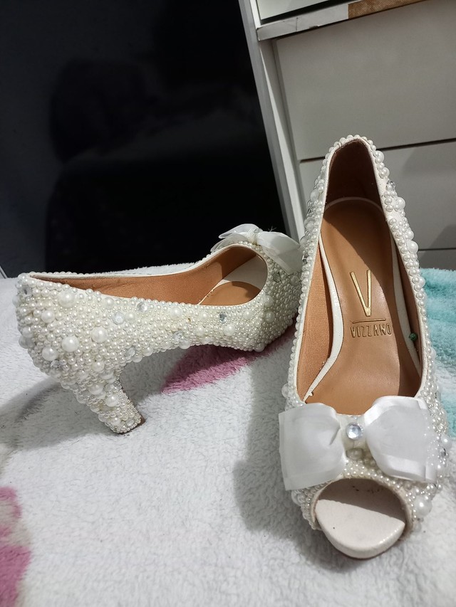 Sapato de noiva - Roupas e calçados - Parque São Vicente, São Vicente  1013676879 | OLX