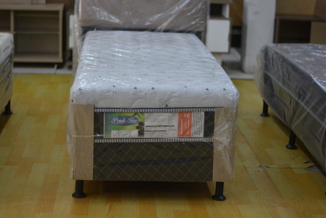 Cama Box solteiro com 10 cm de espuma - Novo - Foto 4