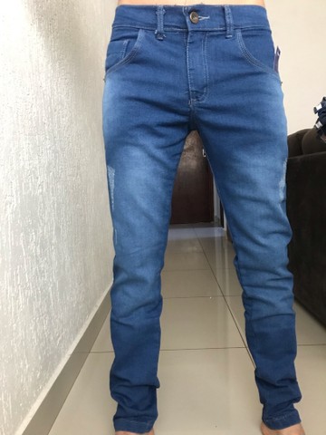 Calça jeans masculina com elastano e calça jogger - Foto 2