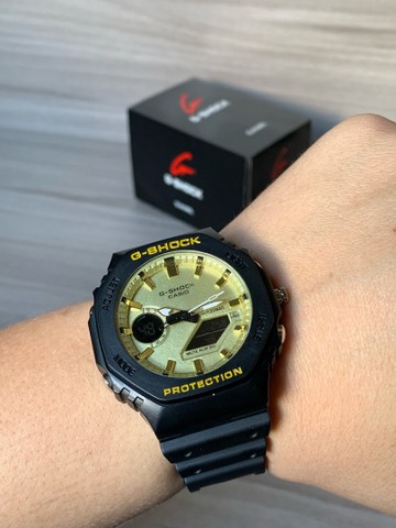 Relógio Masculino G-Shock WR-20BAR Preto com fundo Dourado. - Bijouterias,  relógios e acessórios - Goiânia 1013588838 | OLX