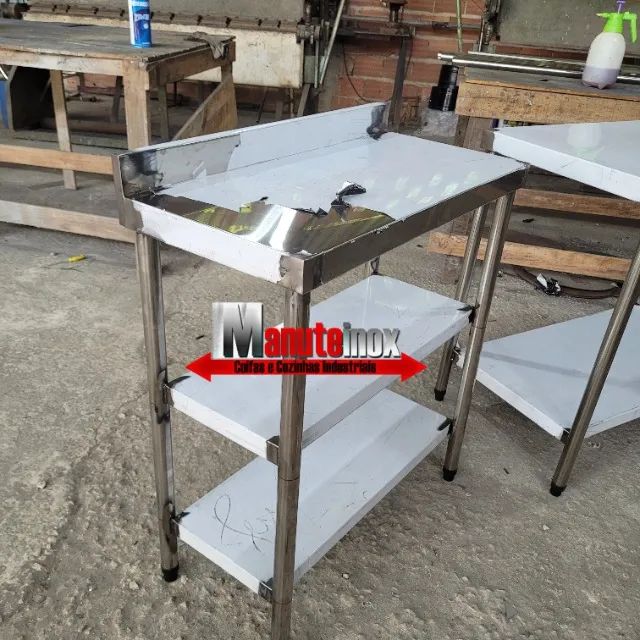 Bancada inox industrial inoxidável - Foto 4