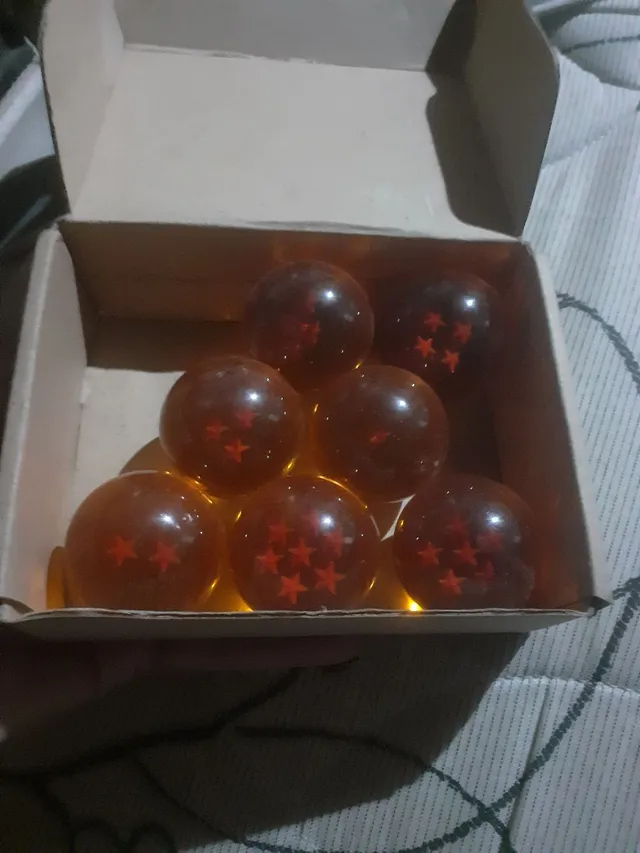 Kit 7 Esferas Do Dragão Dragon Ball Z Super Caixa Box Sete