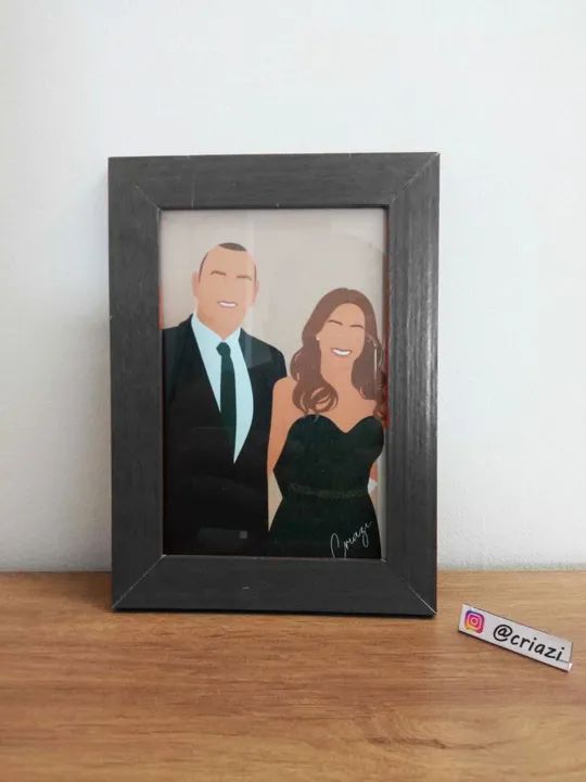 Quadro Ilustração Faceless portrait minimalista, otimo presente. - Foto 3