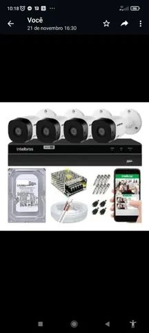 Kit completo já instalado 4 câmeras Intelbras  - Foto 4