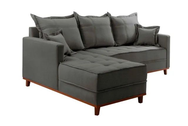 SOFÁ C/CHAISE MOLAS ENSACADAS VELUDO SURPREENDA-SE!!! R - Foto 2