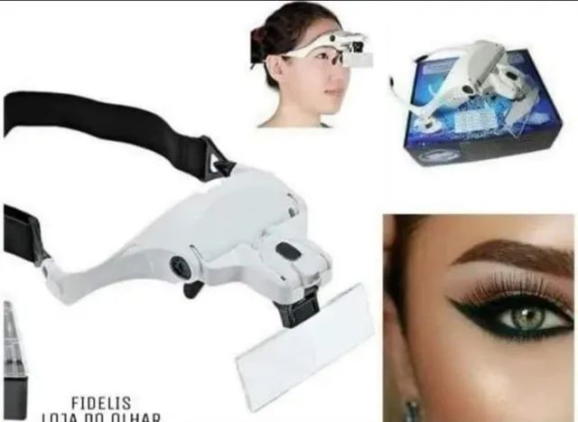  * chegou super Óculos lupa led com 5 lentes  - Foto 3