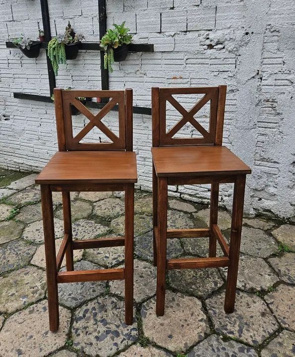 Banquetas com encosto em X  - Foto 3