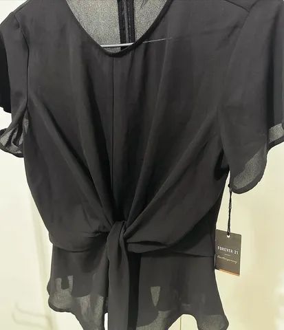 Blusa Forever21 preta NOVA - Foto 3