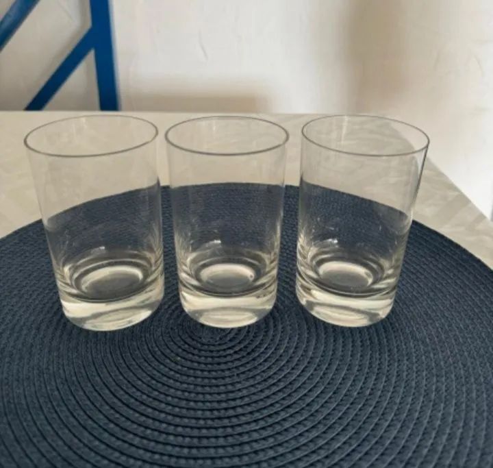 Jogo de 3 Copos de Vidro - Perfeitos para Drinks!