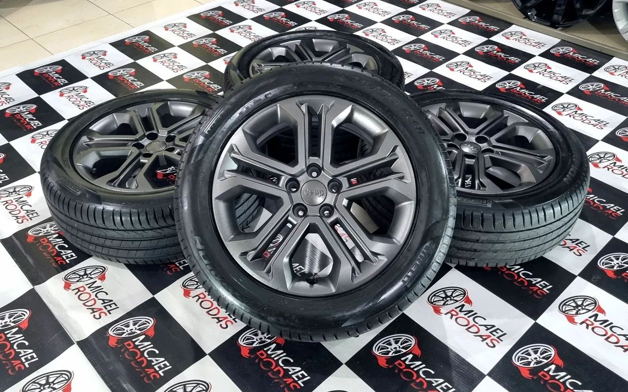 Jogo de rodas aro 18 Jeep Compass Renegade  + Pneus Novos  - Foto 3