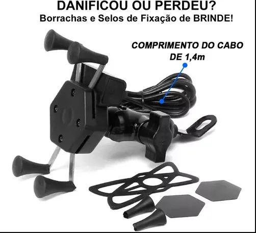 Suporte P Celular Com Carregador USB - Foto 4