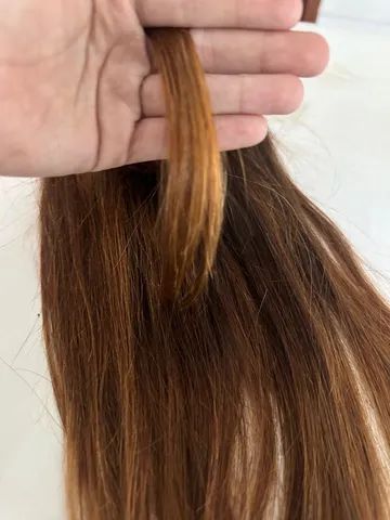 Cabelo humano loiro mel/55 cm - Foto 2
