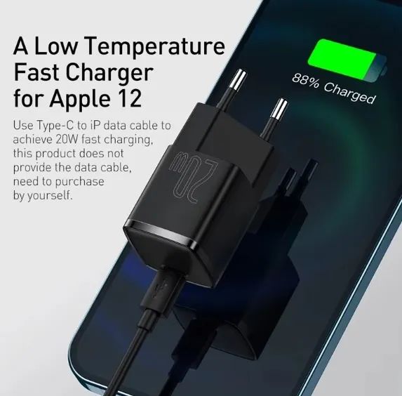 Carregador Baseus turbo 20W Tipo C PD Carregador Rápido - Foto 4
